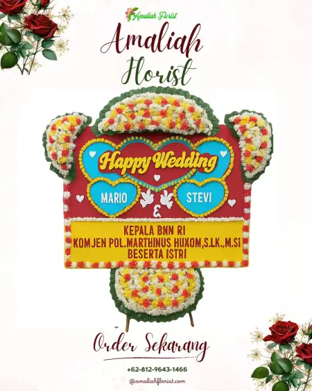 Papan Bunga Pernikahan Sarabau